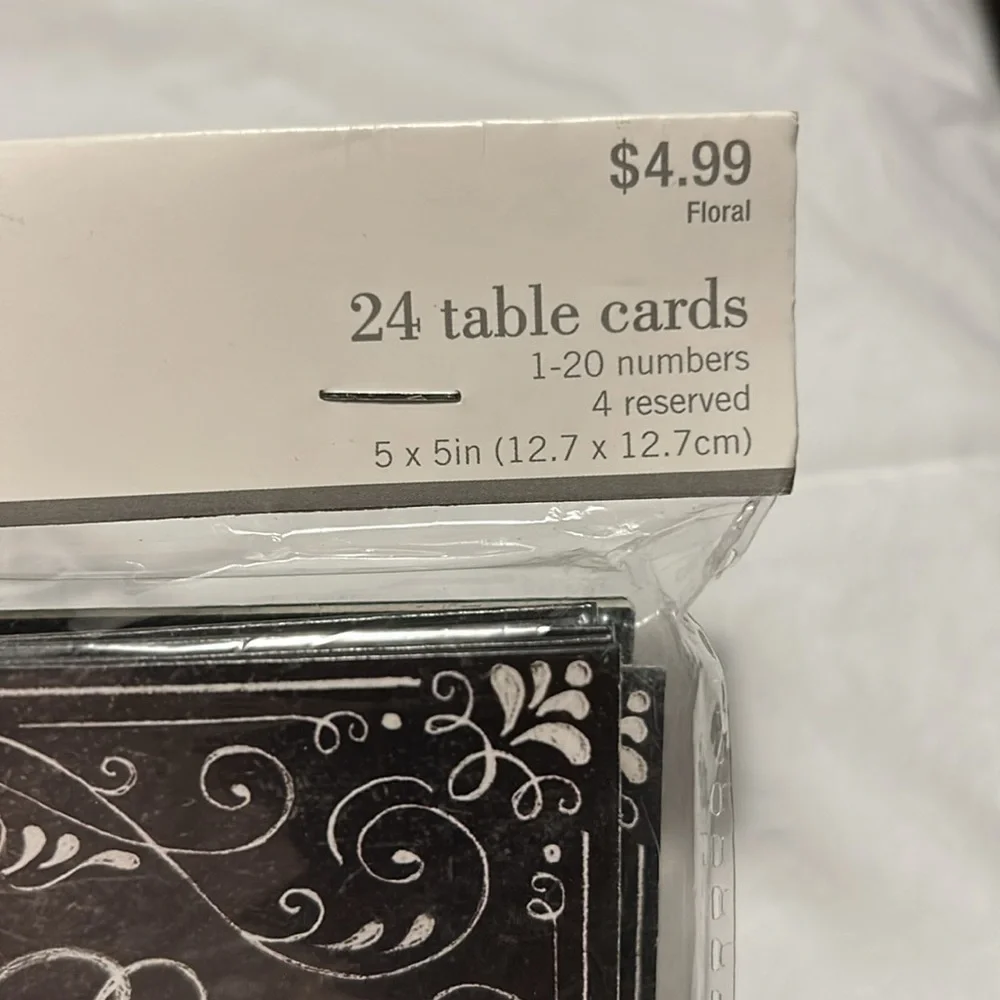 24 table cards